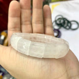 Cloud Rock Quartz Crystal Bracelet Natural Gemstone Bangle