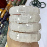Cloud Rock Quartz Crystal Bracelet Natural Gemstone Bangle