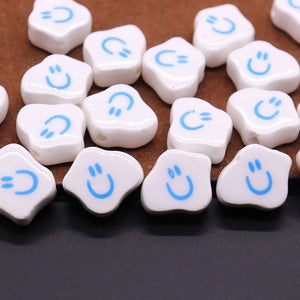 Cloud Shape Ceramic Beads For DIY Jewelry Making 17x14mm