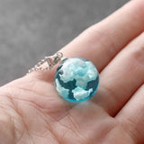 Clouds Sky Resin Glass Ball Pendant Necklace Jewelry