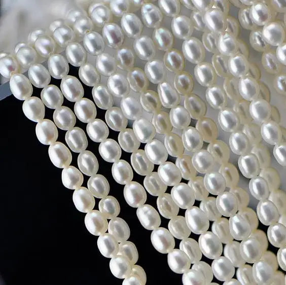 Freshwater Pearl Oval Beads 4x5mm Full Strand DIY Jewelry