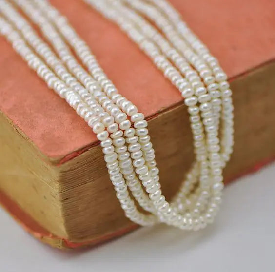 Freshwater Pearl Loose Beads Rondelle 3-4mm Full String