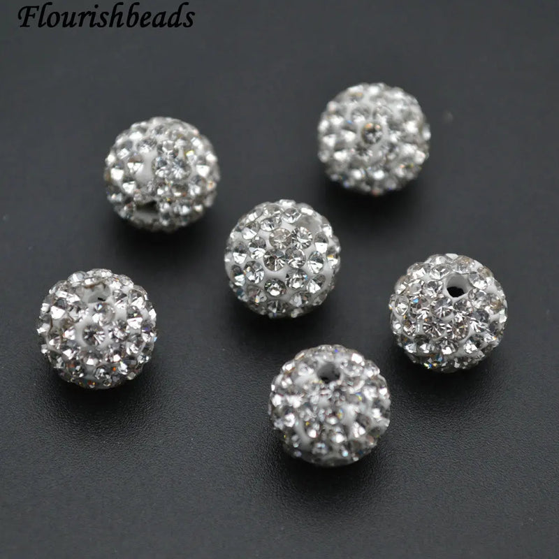 Paved Crystal High Clay Loose Beads 4mm 6mm 8mm 10mm 50pc