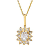 Crystal Pendant Necklace 925 Sterling Silver CZ Chain Necklaces
