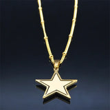 Crystal Stainless Steel Star Choker Necklace Women Necklaces Christmas Jewelry