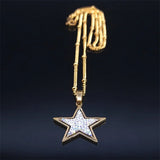 Crystal Stainless Steel Star Choker Necklace Women Necklaces Christmas Jewelry