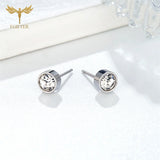 12 Pairs Zircon Stud Earrings Set Stainless Steel Ear Piercing Jewelry