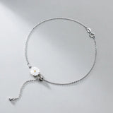 Daisy Anklet 925 Silver Foot Chain Sterling Bracelet On The Leg Summer Jewelry