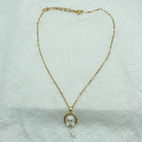 Enameled Cat Pendant Stainless Steel Necklace for Women