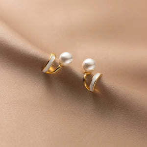 925 Silver Epoxy Stud Earrings Small Special for Women Girls Student