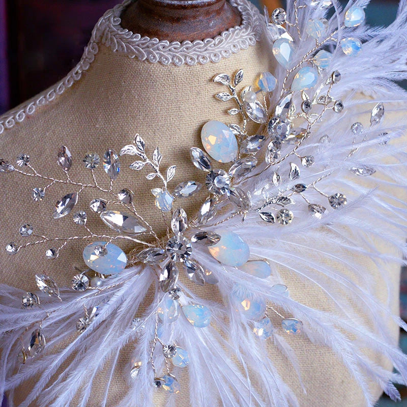 Crystal Tiara Wedding Hair Clip Vintage Headband