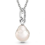 Baroque Pearl Shooting Star Family Tree Necklace 925 Sterling Silver Bead Charm