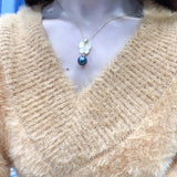 Fritillaria Butterfly Pendant Freshwater Pearl Collar Chain