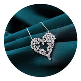 Heart Diamond Pendant Charm Wedding Pendants Necklace For Women
