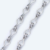 Link Chains 3.5mm Rhodium Plated Brass Silver Specialty Chain 1 Meter