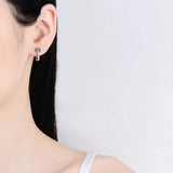 Moissanite Drop Earrings Sterling Silver Jewelry