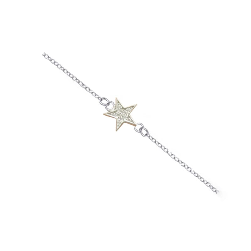 925 Sterling Silver Kids Star Charm Bracelet Charms Women