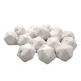 Granite Icosahedron Silicone Bead for DIY Keychains Bracelets