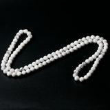 Howlite 8MM Bead Necklace Natural Stone Jewelry Gift
