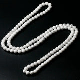 Howlite 8MM Bead Necklace Natural Stone Jewelry Gift