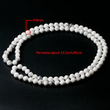 Howlite 8MM Bead Necklace Natural Stone Jewelry Gift