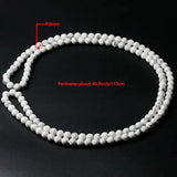 Howlite 8MM Bead Necklace Natural Stone Jewelry Gift