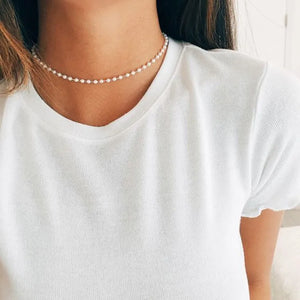 Pearl Beaded Chokers Necklaces for Women High Beads Choker Necklace Jewelry