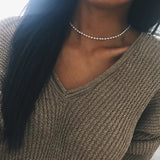 Pearl Beaded Chokers Necklaces for Women High Beads Choker Necklace Jewelry