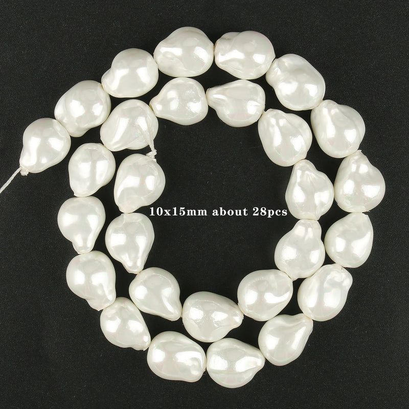 Irregular Pearl Beads for Jewelry Making DIY Bracelet 10x15mm