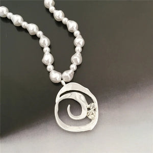 Pearl Pendant Necklace Bead Chain Ladies Wedding Short Clavicle Necklace