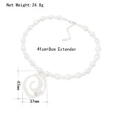 Pearl Pendant Necklace Bead Chain Ladies Wedding Short Clavicle Necklace