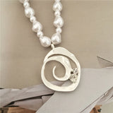 Pearl Pendant Necklace Bead Chain Ladies Wedding Short Clavicle Necklace