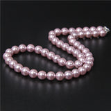 Round Pearl Necklace Shell Beaded Necklaces Mother of Pearl Shell Chockers
