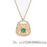 Zircon Chalcedony Gemstone Pendant Necklace 925 Silver