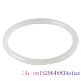 Jade Bangle Bracelet Natural Chinese Amulet Carved Jadeite Gemstone Charm