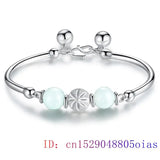 Jade Chalcedony Zircon Bracelet 925 Silver Jewelry