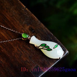 Chalcedony Talisman Necklace 925 Silver Chinese Jewelry