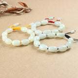 Jade Bracelet Beads Jadite Bracelets Round Bangle for Men Women Charm Jewelry