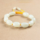 Jade Bracelet Beads Jadite Bracelets Round Bangle for Men Women Charm Jewelry