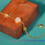 925 Silver Natural Chalcedony Jade Bracelet Bangle