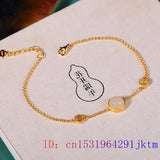 925 Silver Natural Chalcedony Jade Bracelet Bangle