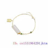 Vintage Natural Chalcedony Bangle 925 Silver