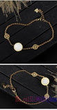 Real 925 Silver Chalcedony Jade Bracelet Vintage Bangle