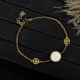 Real 925 Silver Chalcedony Jade Bracelet Vintage Bangle