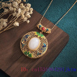 Jade Carp Pendant Chalcedony Amulets Natural Necklace Gemstones
