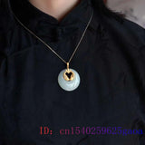 Chinese 925 Silver Chalcedony Carp Pendant Necklace