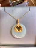 Chinese 925 Silver Chalcedony Carp Pendant Necklace
