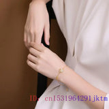 Men's Chalcedony Bangle 925 Silver Vintage Bracelet