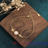 Jade Cat Bracelets Natural Man Bangles Gemstones Charms Chinese Amulets Bracelet