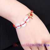 Natural Chalcedony Jade Donut 925 Silver Bracelet